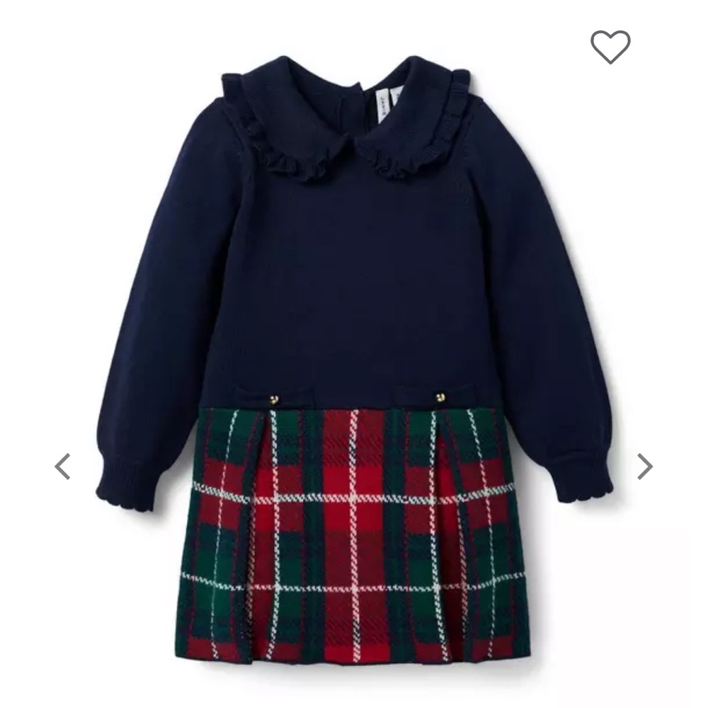 Janie and Jack The Tartan Sweater Dress Size 5